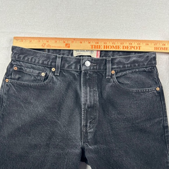 Vintage Levi's 505 Jeans Mens 34x32 Regular Fit Black Charcoal Y2K Denim Classic - Picture 8 of 11